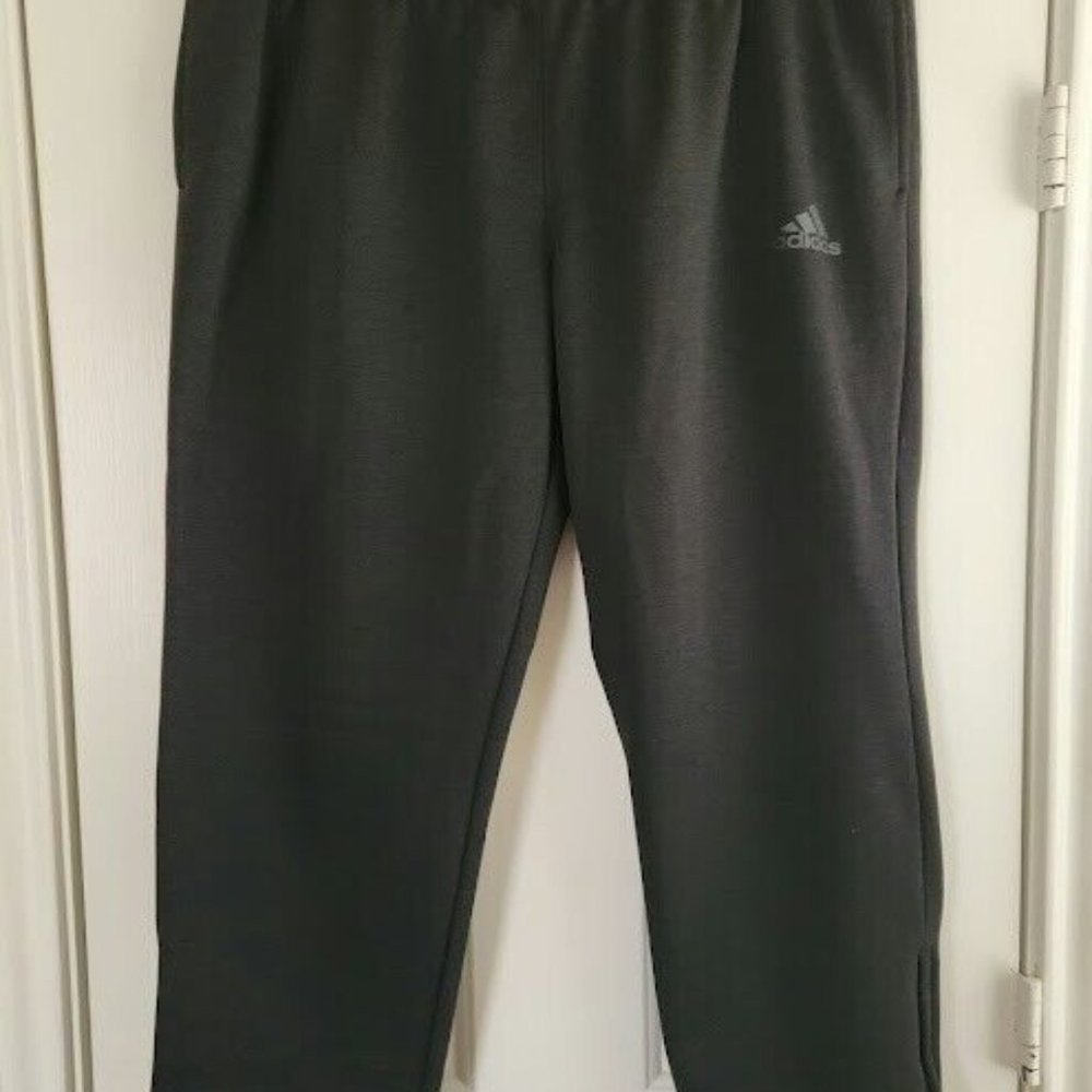 adidas Climawarm Men's Size Large Black Zip Ankle Joggers Sweatpants